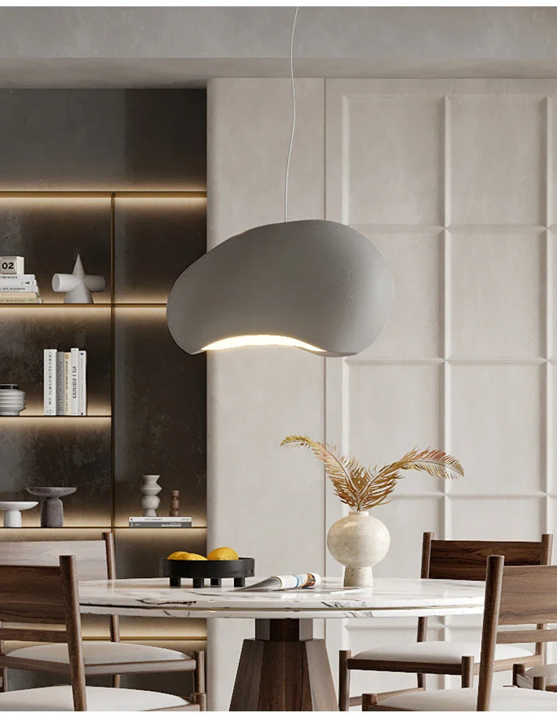 Japandi Pendant Ceiling Lamps Nordic Wabi Sabi LED Dining Room - Tophatter Daily Deals
