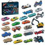 Advent Calendar 24 Alloy Cars Set Christmas Countdown - Tophatter Daily Deals