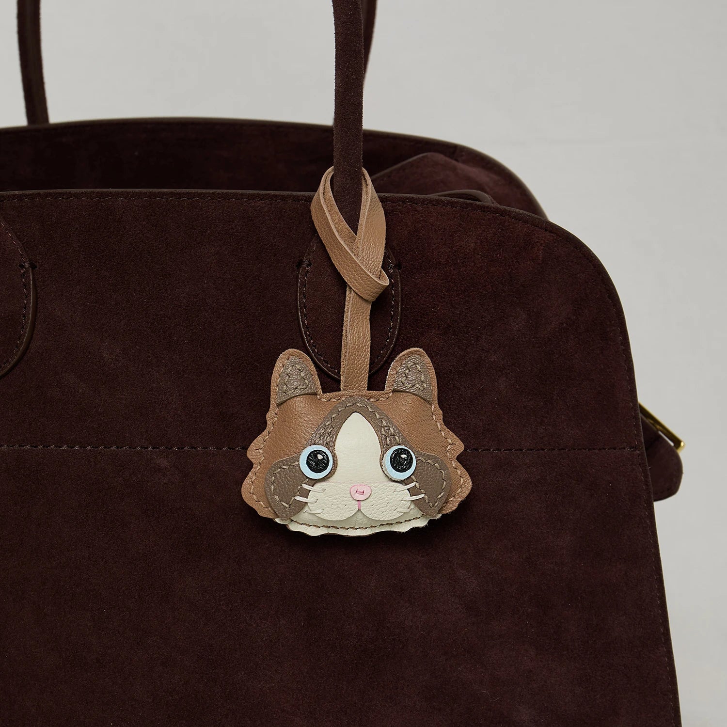 Leather Bag Charm No Face Keychain Black Cozy Cute Gift 15 - Tophatter Daily Deals