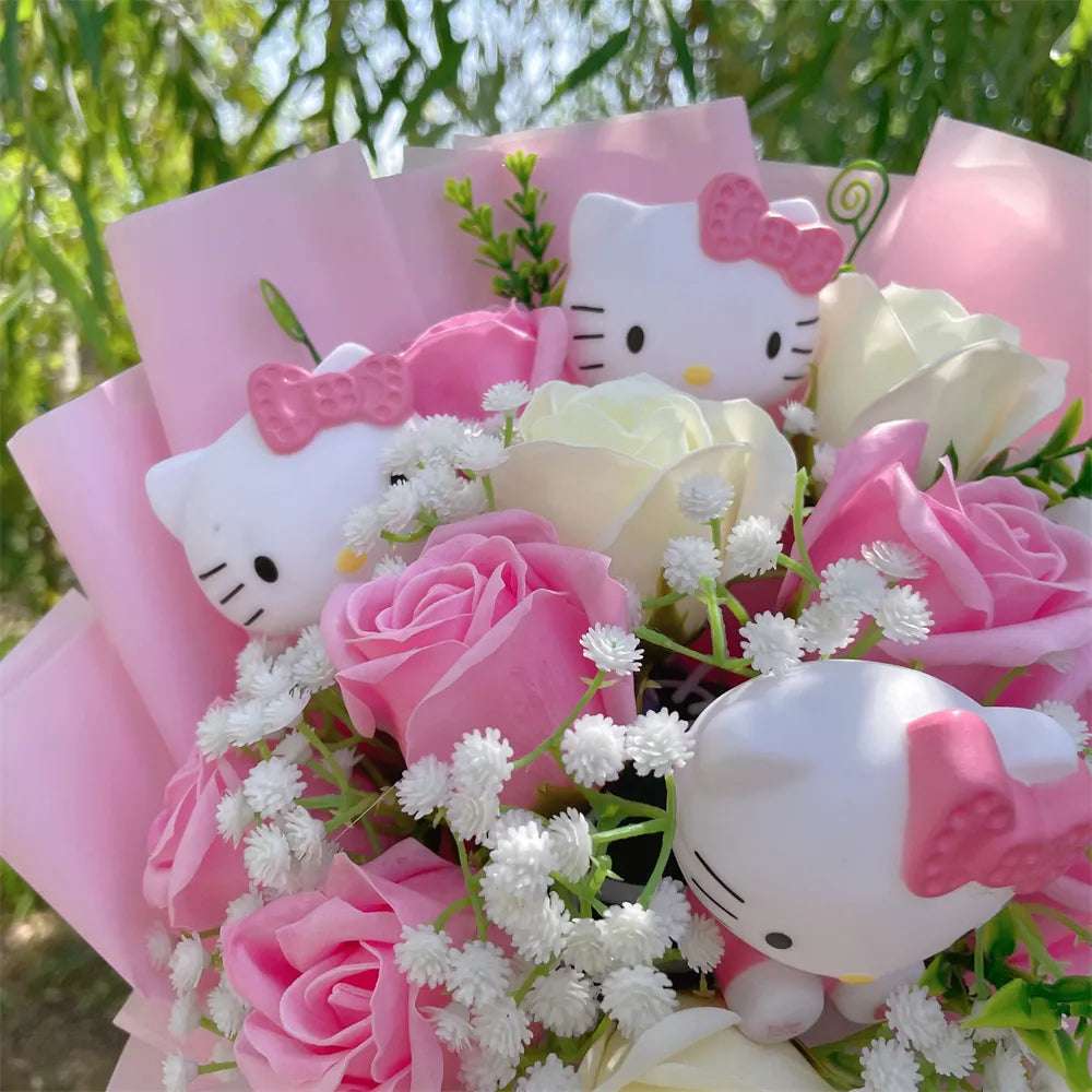 Sanrio Kawaii Hello Kitty Plush Flowers Bouquet Flowers - Tophatter Daily Deals