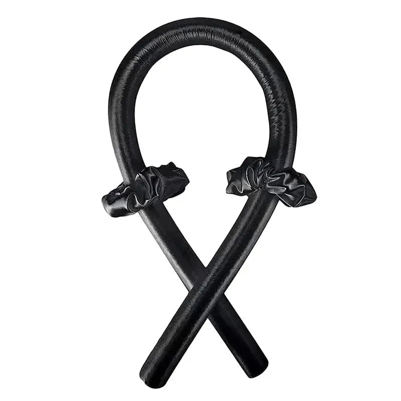 Heatless Curling Rod Headband No Heat Silk Curls Ribbon Hair Rollers Sleeping Soft Headband Lazy Hair Curlers Hair Styling Tools Black no Clip CHINA - Tophatter Daily Deals