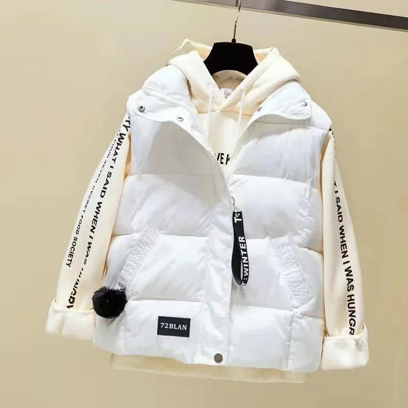 Warm Cozy Womens Puffer Vest - Boxy Short, Quilted, For Winter White JK13 - Tophatter Daily Deals