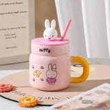 Miffy Ceramic Cup With Straw 540ml Animals - Tophatter Daily Deals