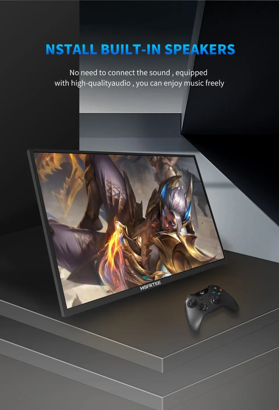 Portable 14.1 Inch 1080P IPS Gaming Monitor With Stand - Tophatter Daily Deals