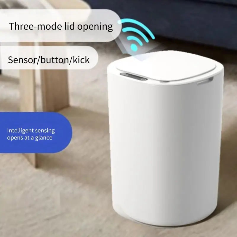 Smart Sensor Trash Bin With Flip Lid For Home Touchless - Tophatter Daily Deals