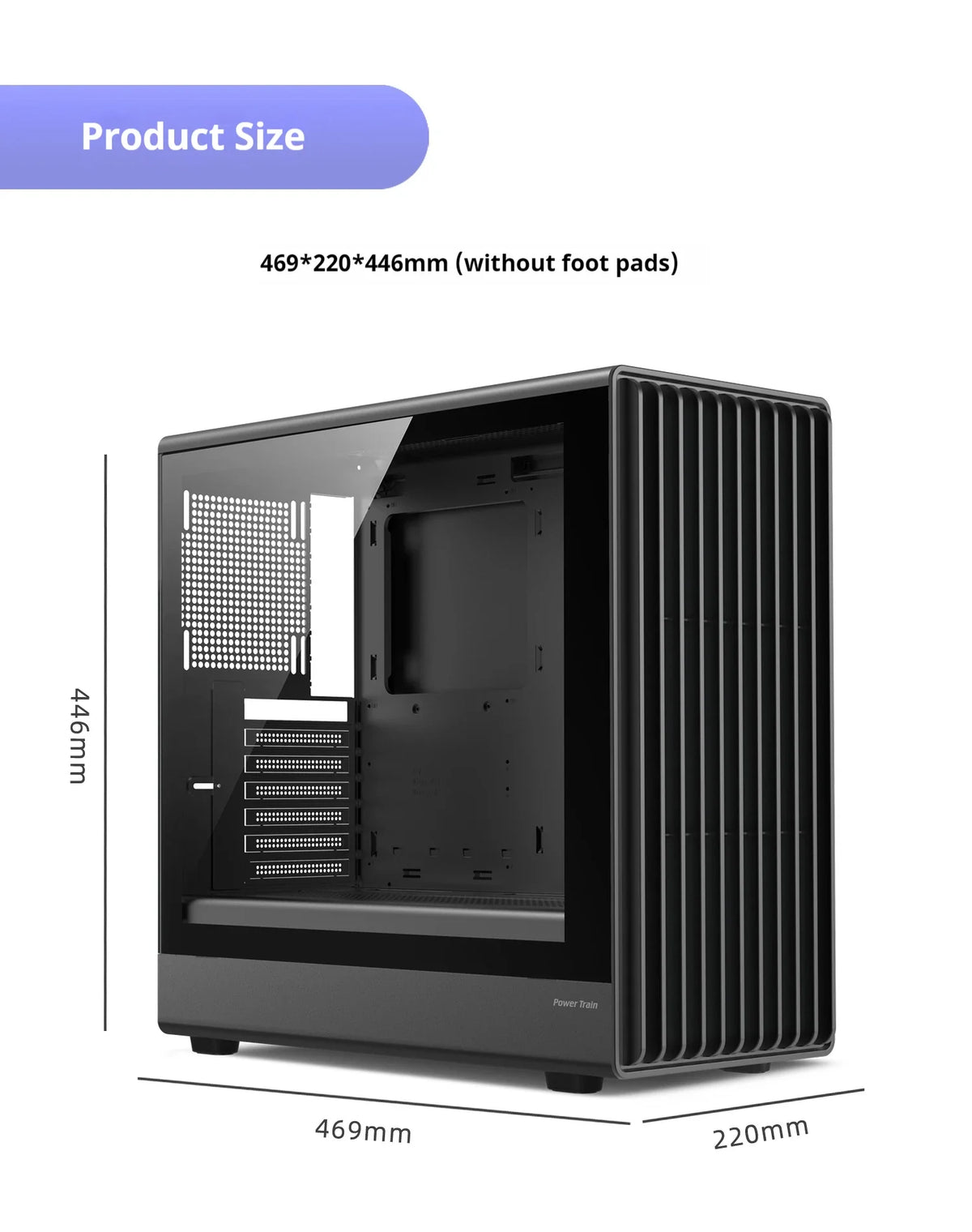 PC Case Glass Side ATX M ATX ITX Support 360mm Radiator - Tophatter Daily Deals