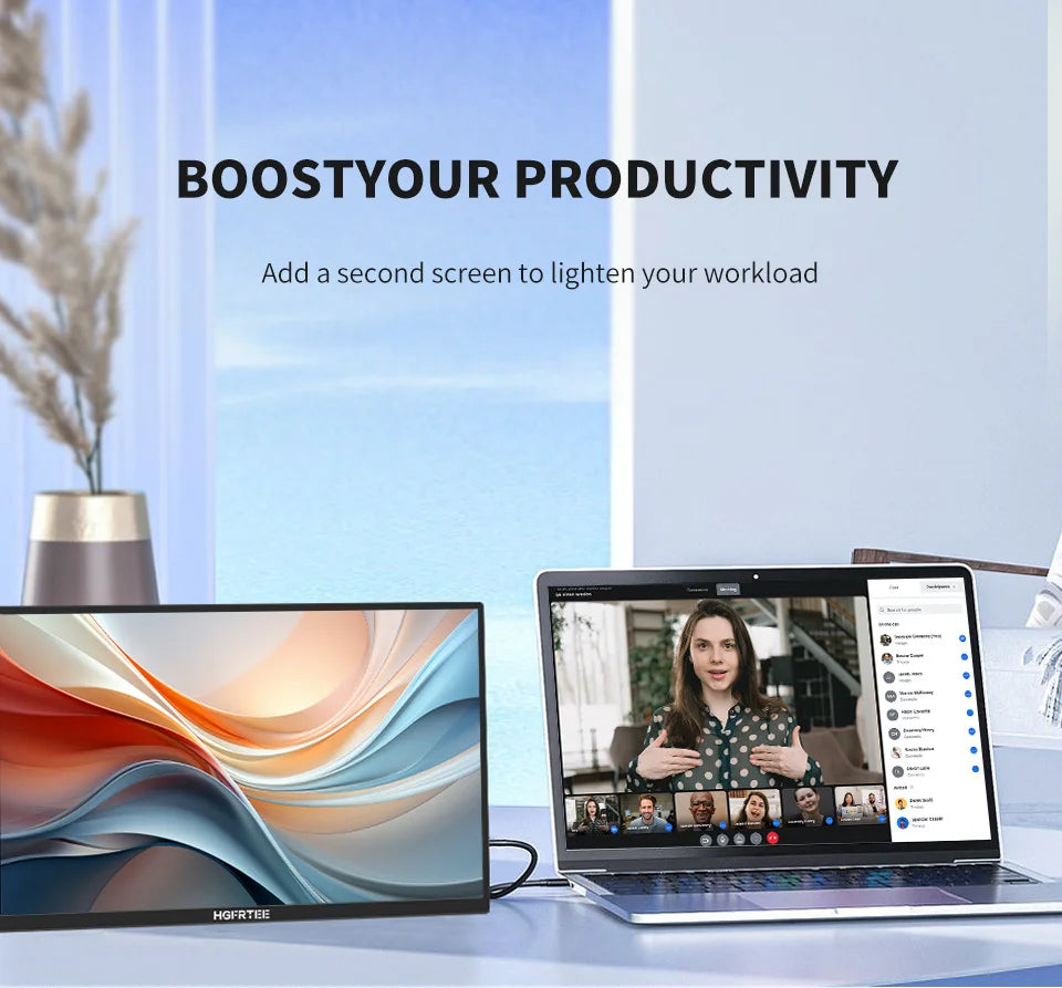 Portable 14.1 Inch 1080P IPS Gaming Monitor With Stand - Tophatter Daily Deals