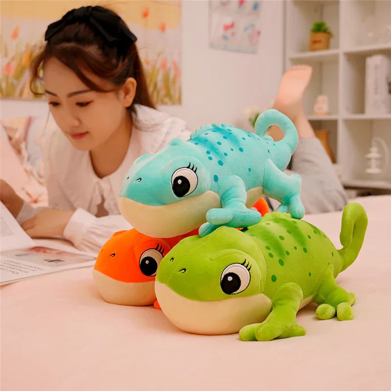 Plush Chameleon Pillow 30cm Cartoon Reptile Cozy Gift - Tophatter Daily Deals