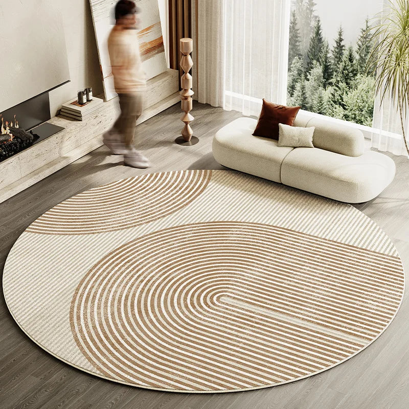 Japanese Round Striped Rug Thick Washable Nonslip Mat B - Tophatter Daily Deals