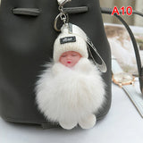 Pompom Sleeping Baby Keychain Plush Bag Charm Cute Gift A10 - Tophatter Daily Deals