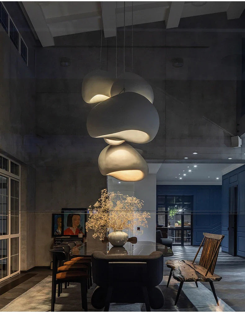 Japandi Pendant Ceiling Lamps Nordic Wabi Sabi LED Dining Room - Tophatter Daily Deals