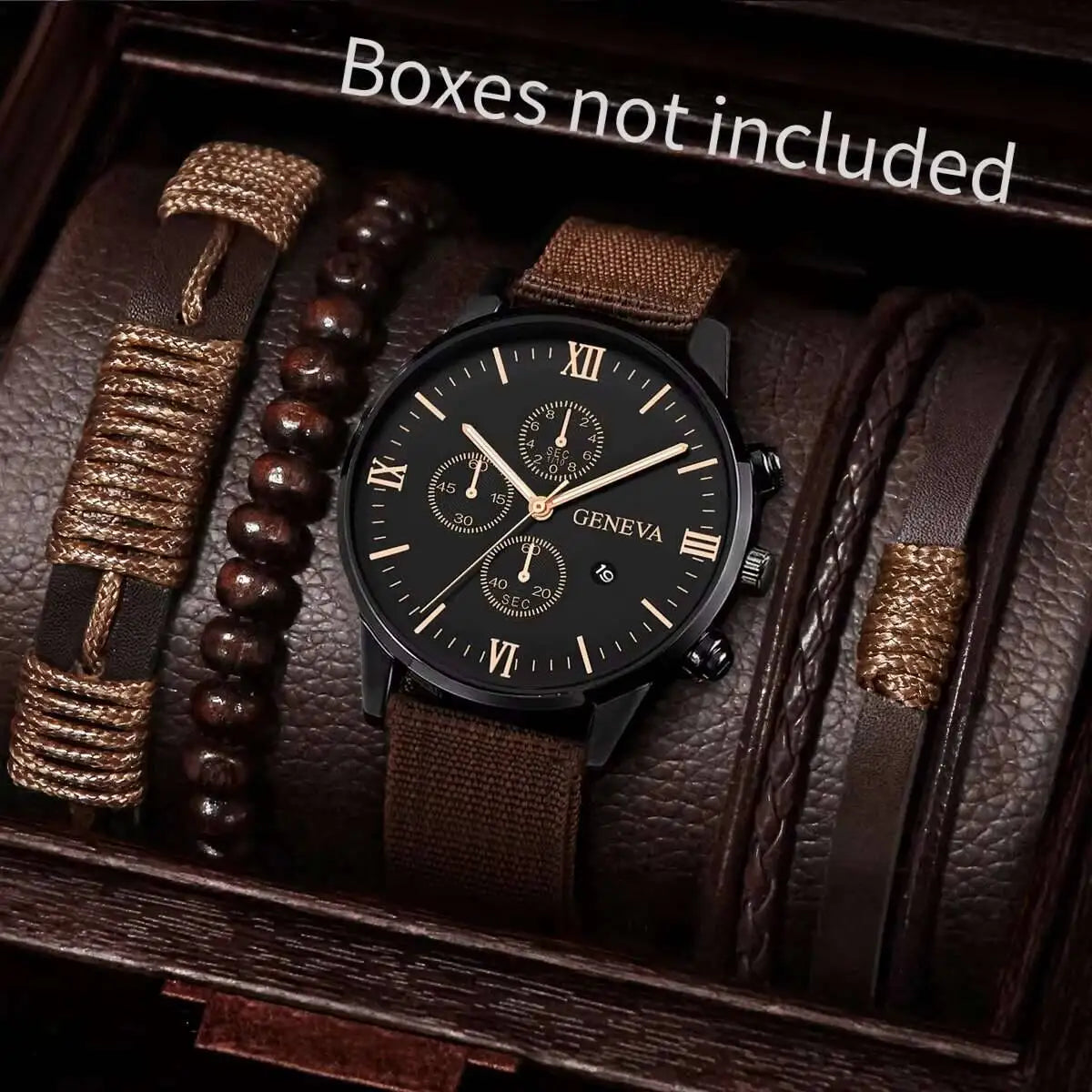 Quartz Watch And Bracelet Set Nylon Band Casual Gift - Tophatter Daily Deals