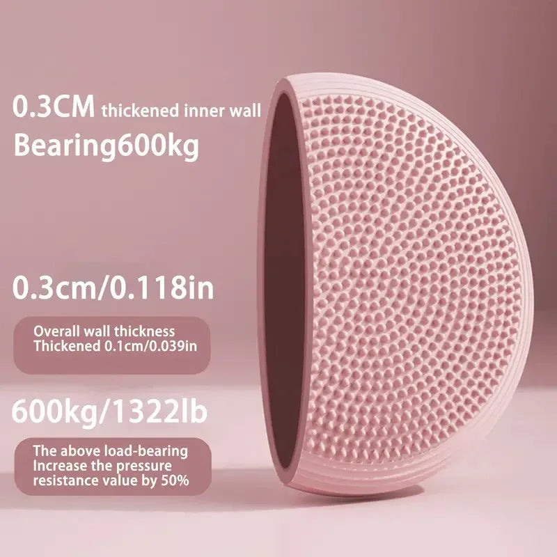 4mm Natural Rubber Flat Balance Yoga Trainer Mat Pink Yoga & Pilates Mats - Tophatter Daily Deals
