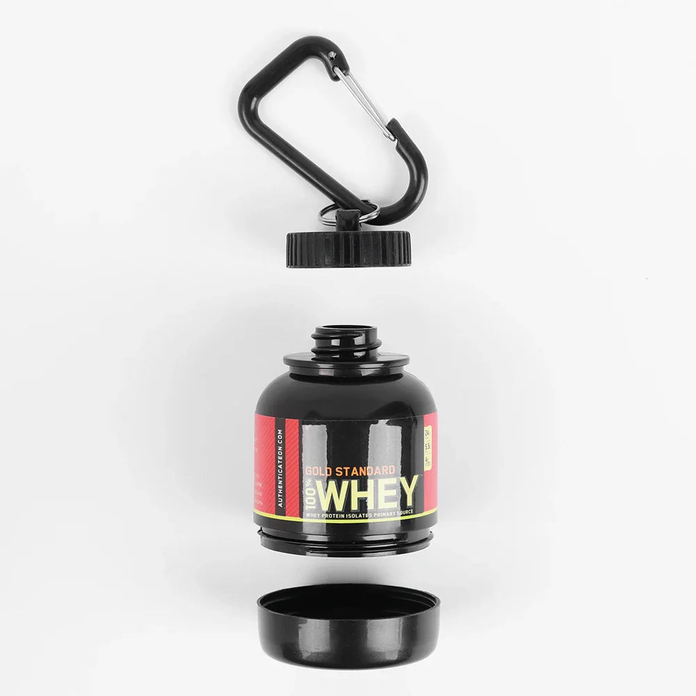 Mini Portable Protein Powder Bottles with Keychain Health Funnel Medicine Bottle Small Water Cup Outdoor Sport Storage - Tophatter Daily Deals