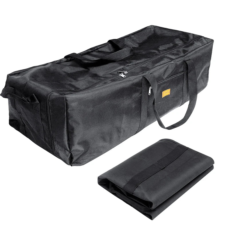 150L Folding Camping Storage Bag Waterproof Black Duffel Bags - Tophatter Daily Deals