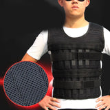 Adjustable Weighted Vest (Plates Not Included) Black Fitness - Tophatter Daily Deals