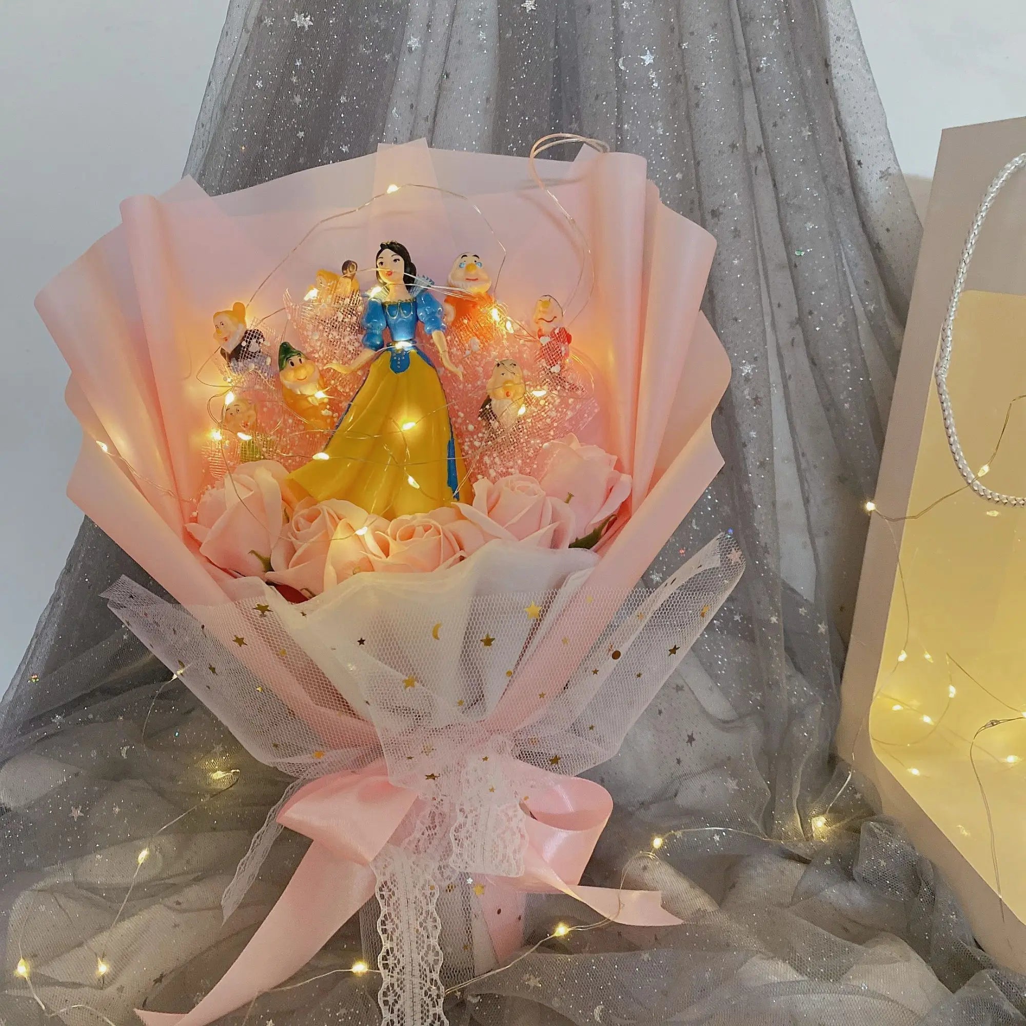 Sanrio Led Lights Plush Toy Bouquet Disney Princesses Pink Bouquet Flowers - Tophatter Daily Deals