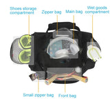 Outdoor Training Bag Wet Dry Separation Black Duffel Bags - Tophatter Daily Deals