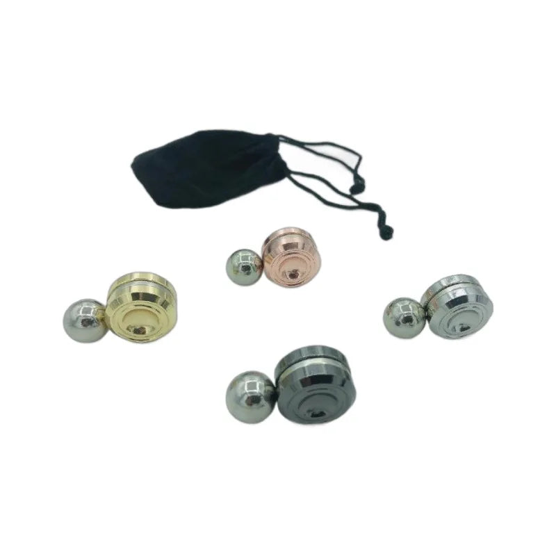 Magnetic Metal Gyroscope Fidget Toy Chrome Stress Reliever - Tophatter Daily Deals