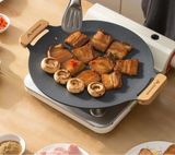 Outdoor BBQ Grill Pan Non-Stick Black Camp Cooking - Tophatter Daily Deals