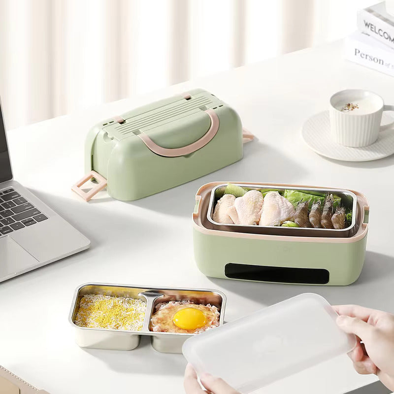 Portable Electric Lunch Box with Double-Layer Electric Lunch Boxes - Tophatter Daily Deals