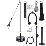 Fitness Pulley Cable Machine System Black Fitness - Tophatter Daily Deals