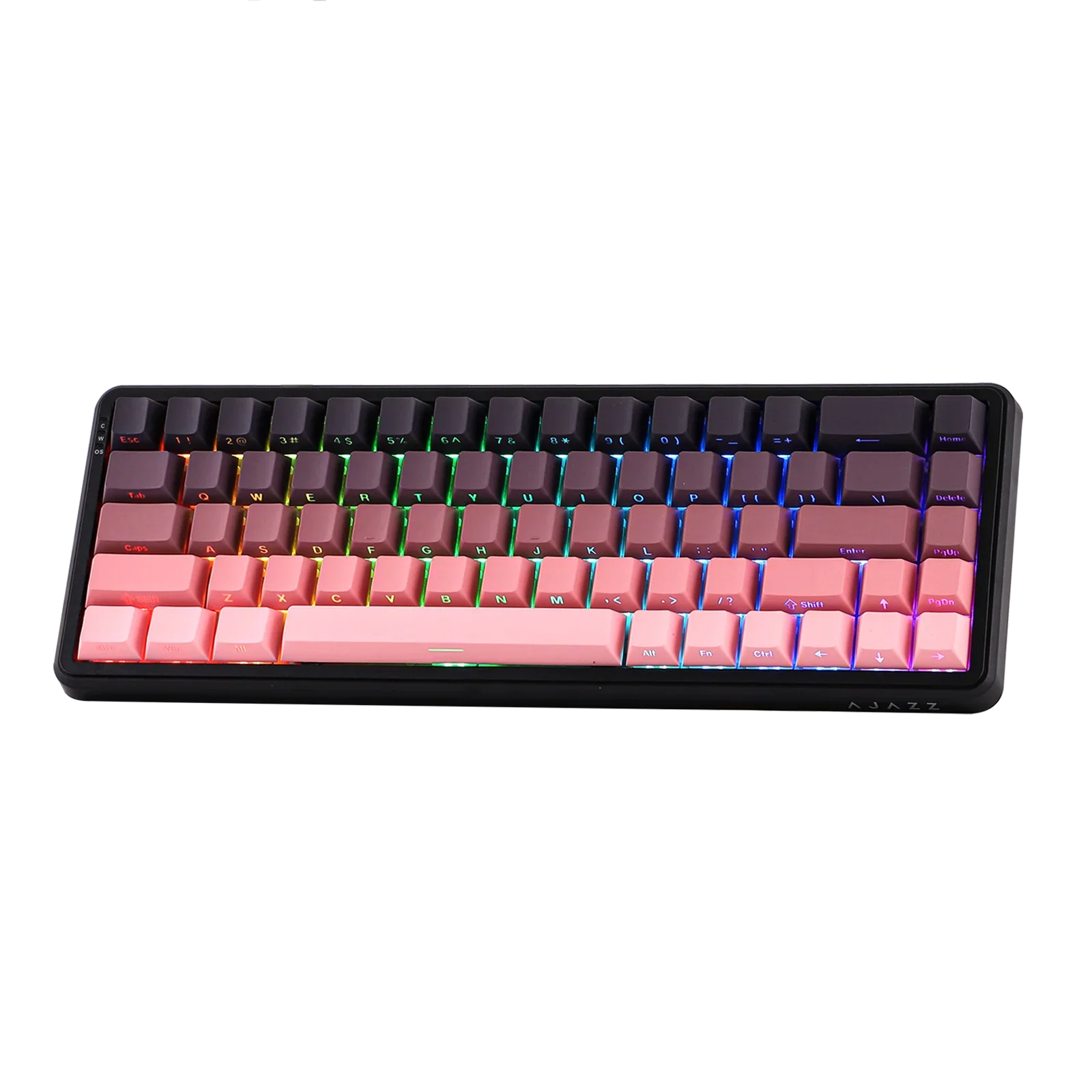 Mechanical Keyboard 68Key Wireless Bluetooth RGB Hall Effect 8-8K-Pink Magnetic Rice Switch - Tophatter Daily Deals