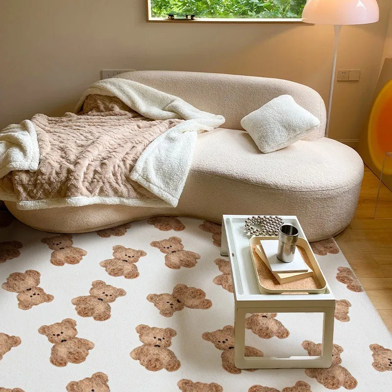 Checkerboard Plush Area Rug Japanese Style Minimalist - Tophatter Daily Deals