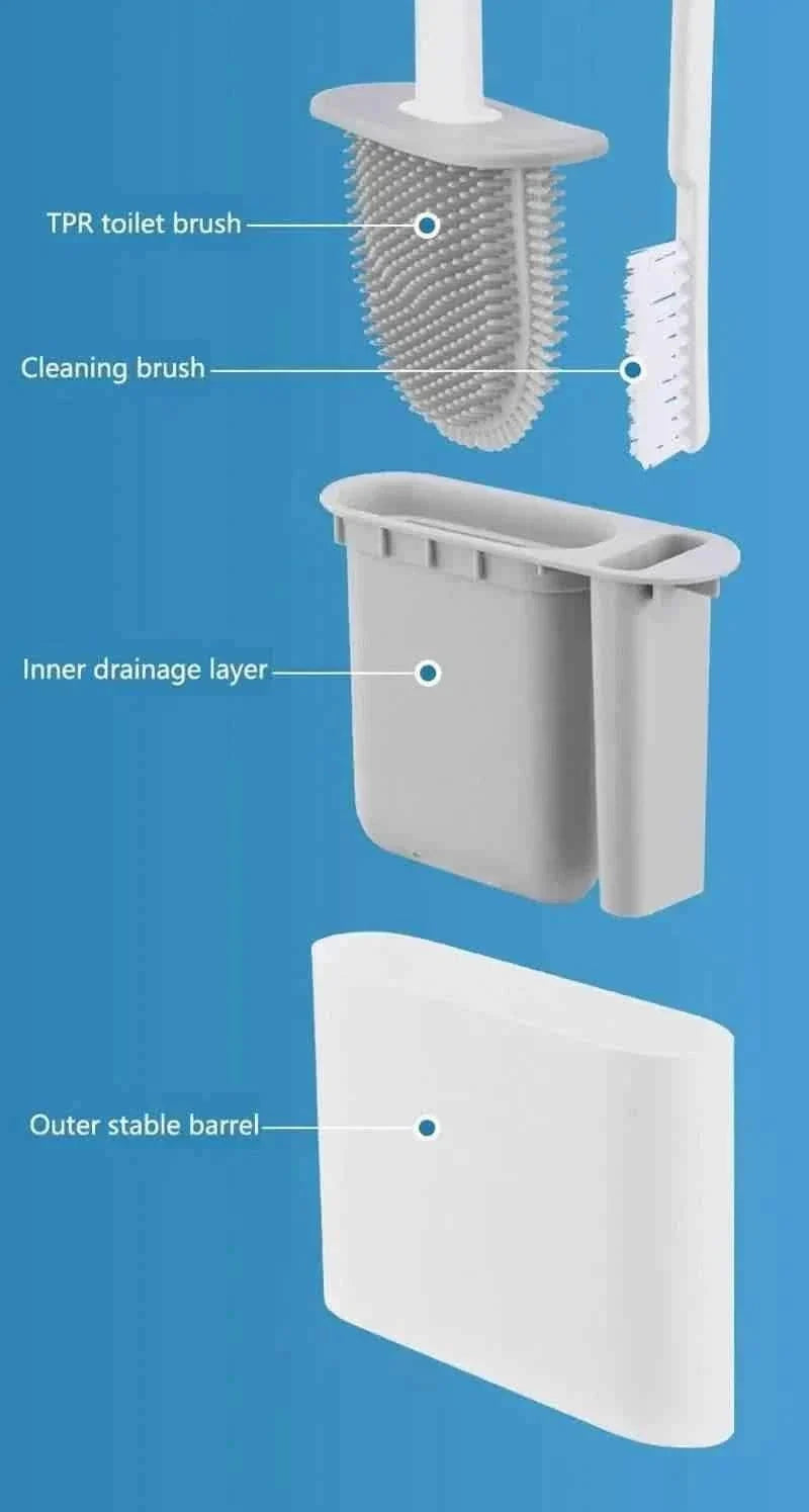 Wall Hanging Toilet Brush With Holder Bath - Tophatter Daily Deals