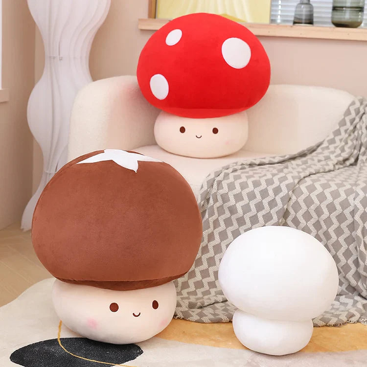 Mushroom Plush Toy Shiitake Mushroom Super Mario Level Up Food - Tophatter Daily Deals