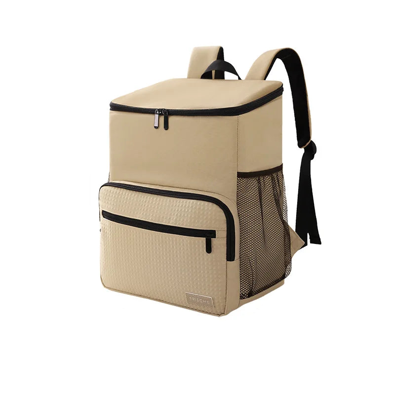 Cooler Backpack Outdoor with PEVA Lining Khaki Backpacks - Tophatter Daily Deals