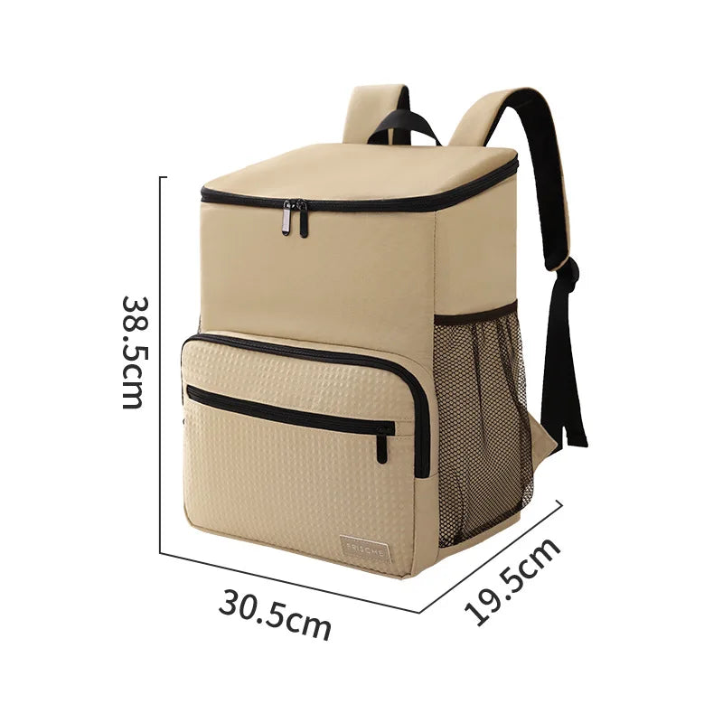 Cooler Backpack Outdoor with PEVA Lining Khaki Backpacks - Tophatter Daily Deals