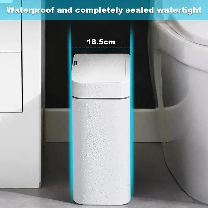 Touchless Smart Sensor Trash Can 15L Waterproof Automatic - Tophatter Daily Deals