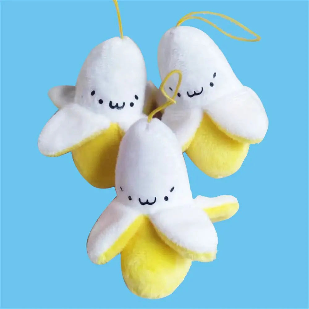 Kawaii Banana Plush Keyring Pendant Key Chain Ring Food - Tophatter Daily Deals