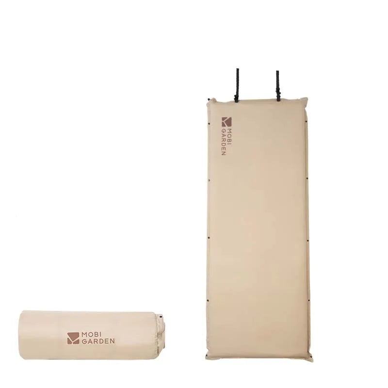 Inflatable Camping Air Mattress Single Sleeping Pad Brown Camping & Hiking - Tophatter Daily Deals
