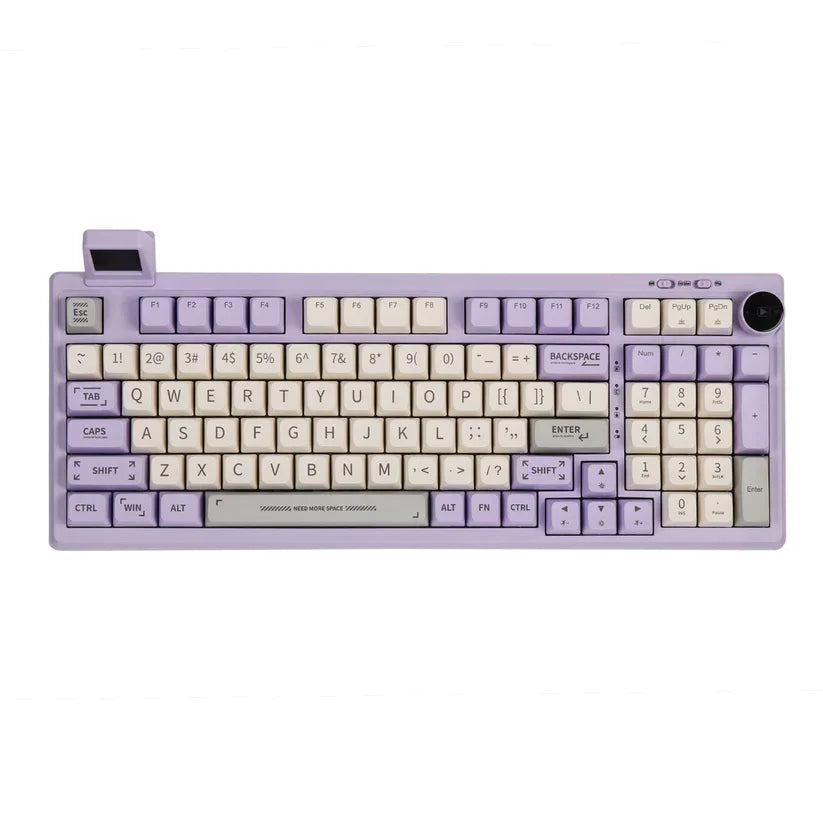 Mechanical Keyboard 97Key 95 Percent Gasket Mini Display Purple - Tophatter Daily Deals