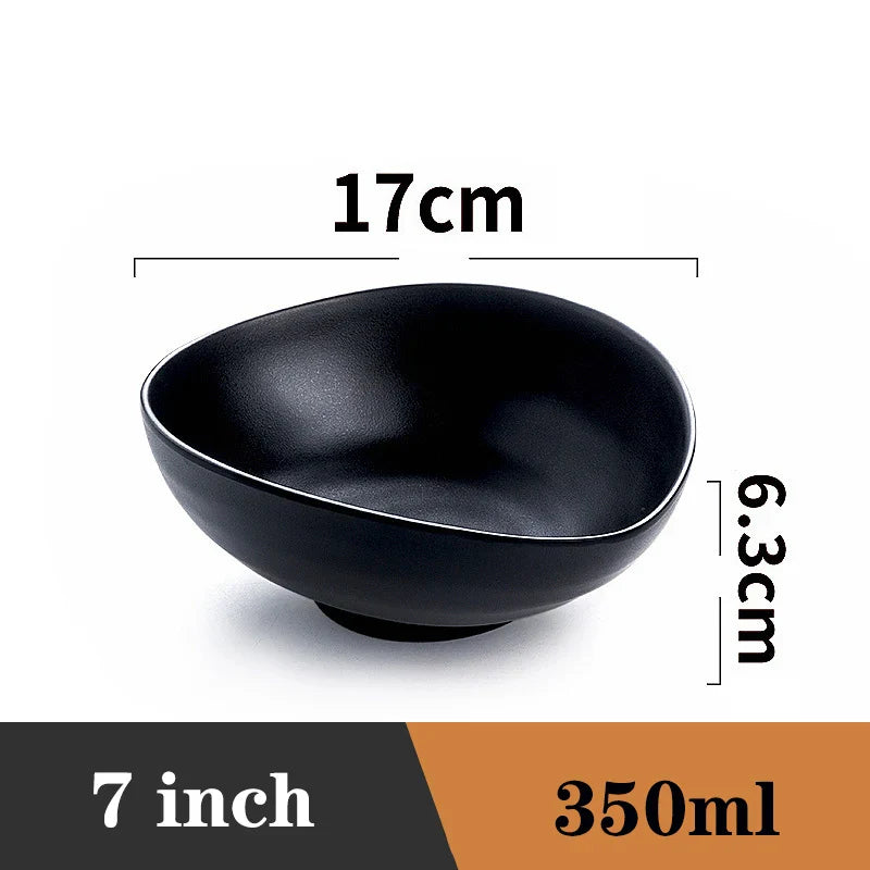 Ramen Bowl Black Plastic Japanese Style Noodle Bowl W1407 7inch - Tophatter Daily Deals