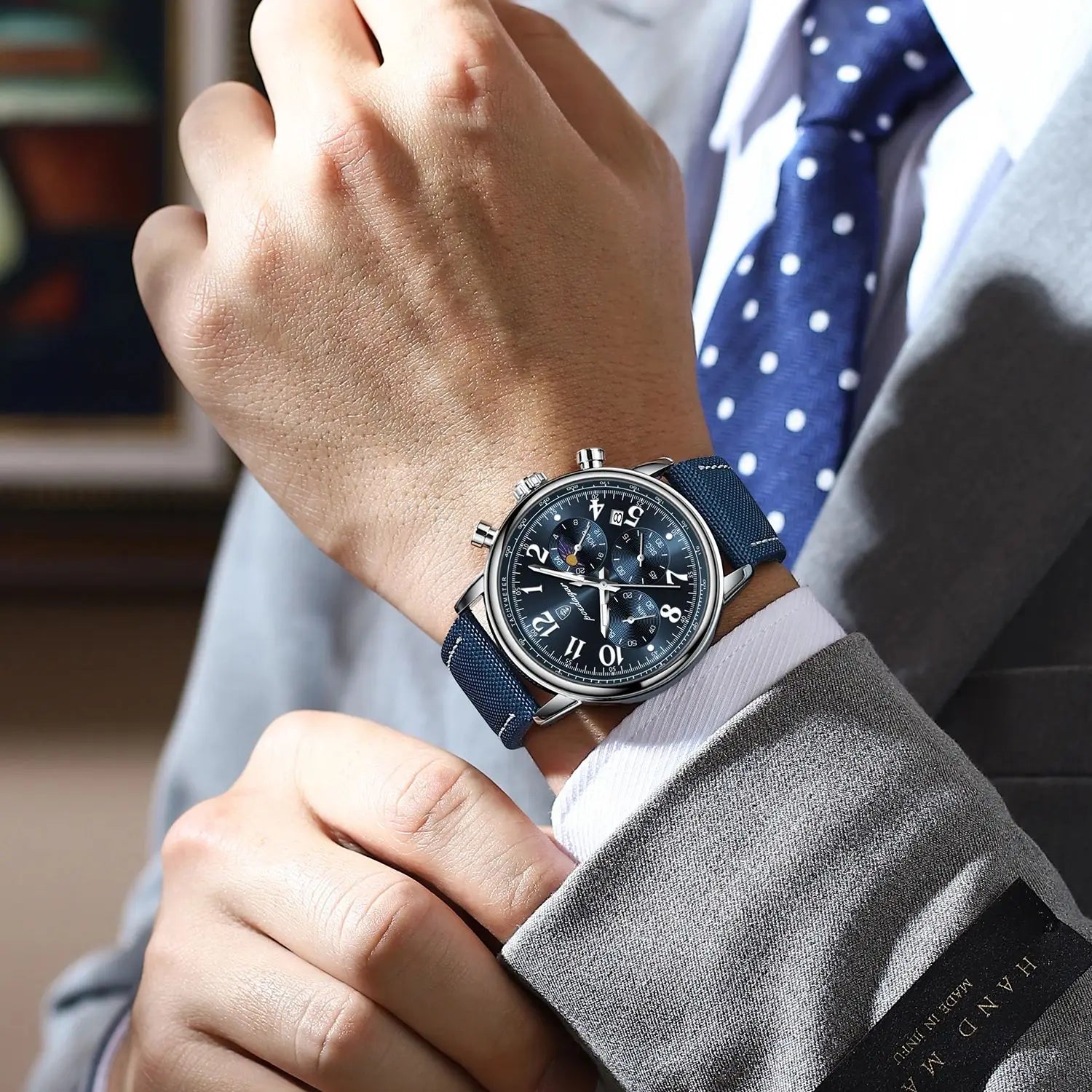 Military Chronograph Watch Nylon Strap Waterproof Fall 2025 - Tophatter Daily Deals