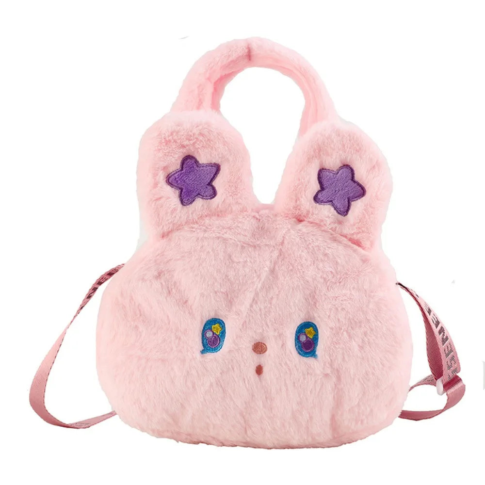 Rabbit Fur Star Bunny Plush Chain Bag Plush Cushion Animals - Tophatter Daily Deals