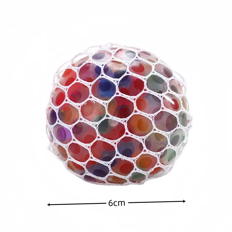 6cm Rainbow Bead Stress Ball Mesh Pinch Pocket Fidget - Tophatter Daily Deals