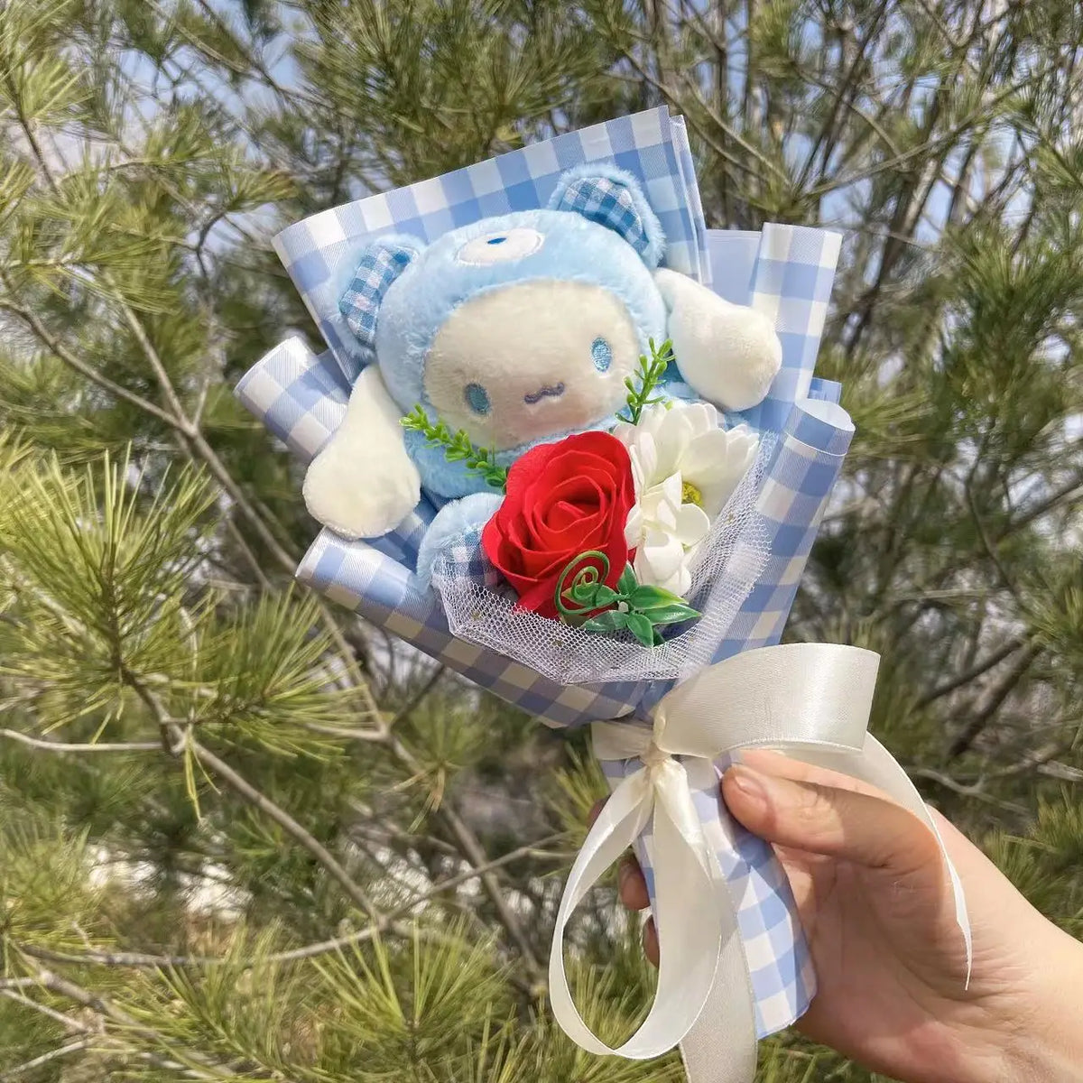 Sanrio Cinnamoroll Plush Toy Flower Bouquet Baby Blue Flowers - Tophatter Daily Deals