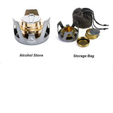 High-Quality Portable Alcohol Stove Grey Camp Cooking - Tophatter Daily Deals