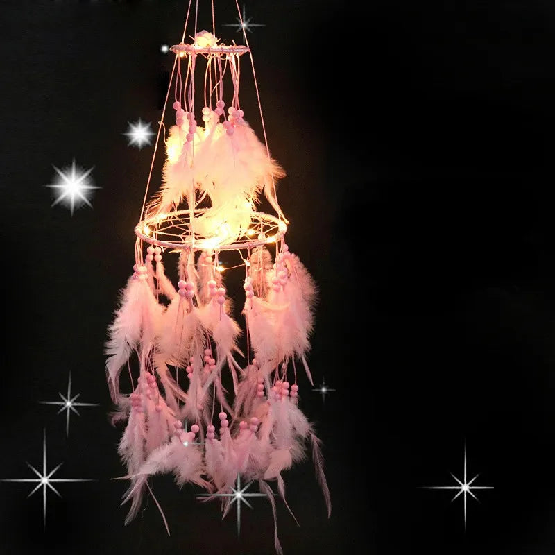 Dream Catcher Wind Chimes Feathers Handmade Mythical - Tophatter Daily Deals