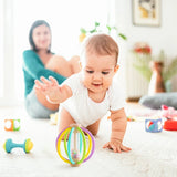 Baby Rattle Silicone Teether Wooden Newborn Sensory Toys - Tophatter Daily Deals