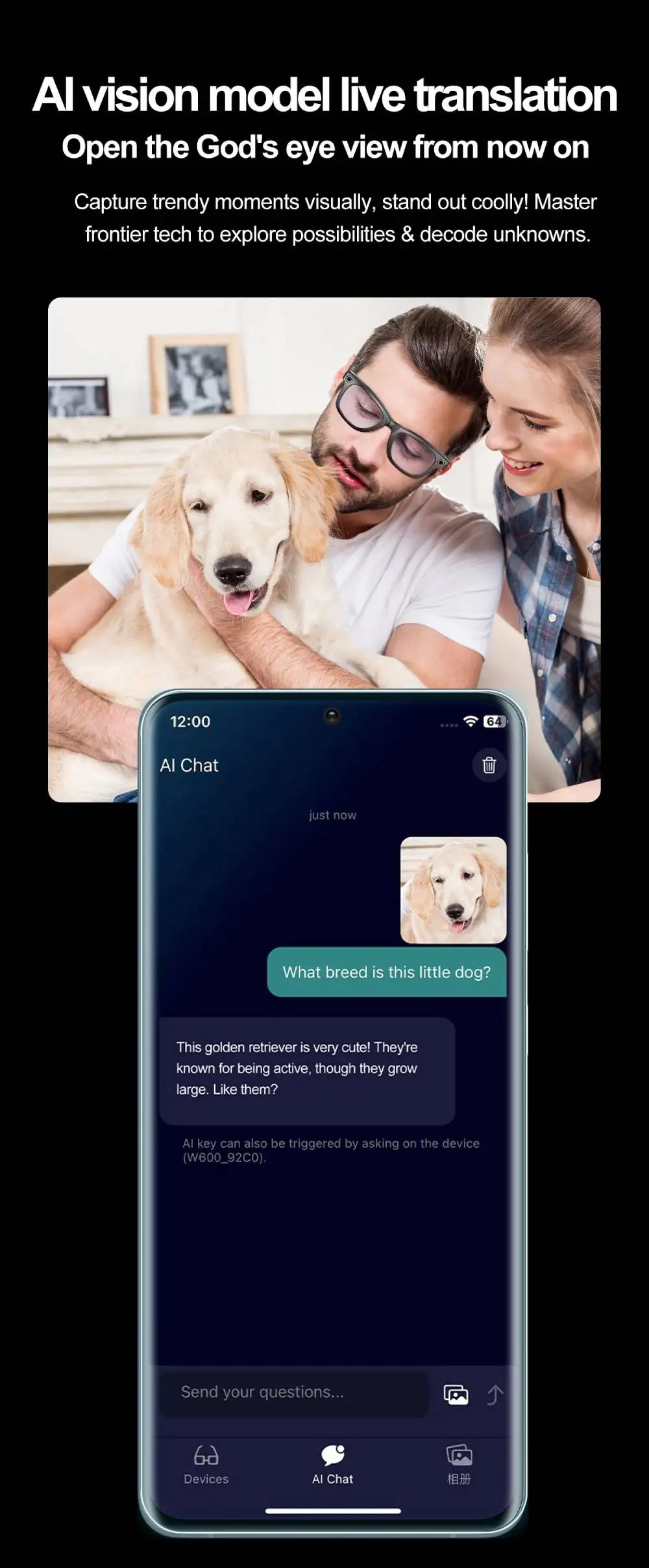 AI Smart Glasses 720P Translation Camera Sunglasses - Tophatter Daily Deals