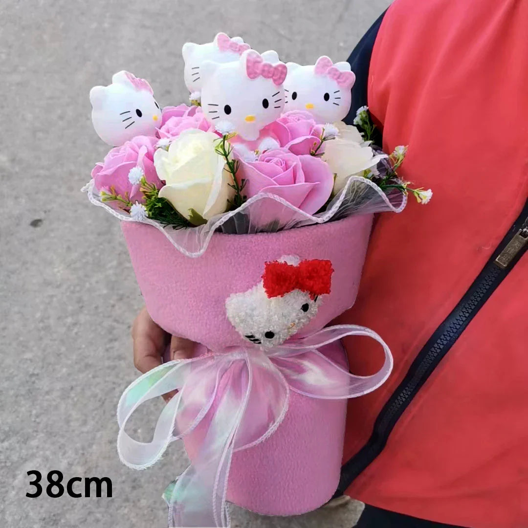 Sanrio Hello Kitty Plush Bouquet Flowers Hello Kitty (Pink) Flowers - Tophatter Daily Deals