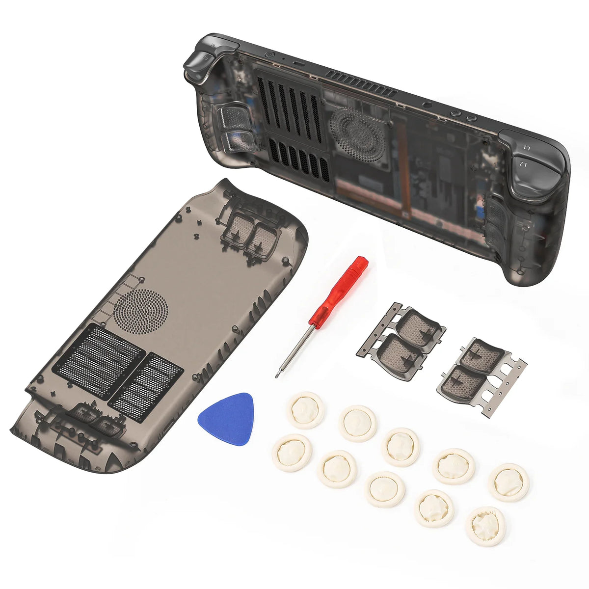 Steam Deck Transparent Replacement Shell Kit Console Transparent Black - Tophatter Daily Deals