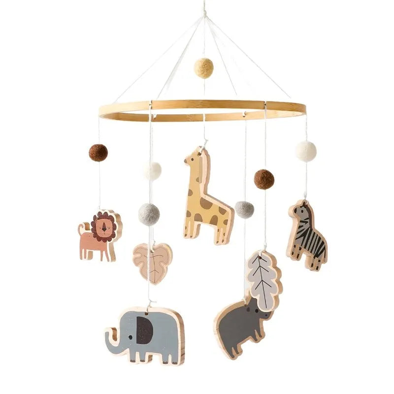 Wooden Baby Mobile With Music Box Newborn Sensory Toys I - Tophatter Daily Deals