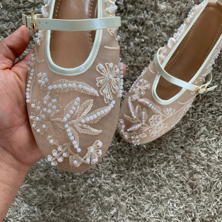 Breathable Women Ballet Flats - Mary Jane Mesh, Embroidered - Tophatter Daily Deals