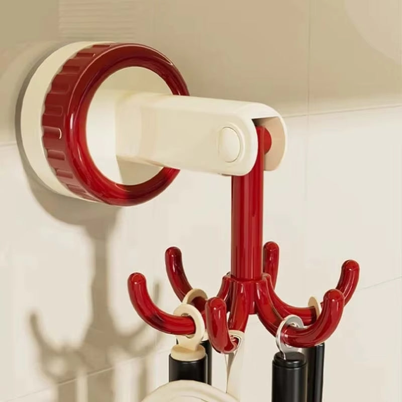 Suction Cup Six-Claw Rotating Hook Wall Hooks - Tophatter Daily Deals